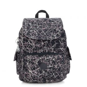 Kipling City Pack S Backpack Navy Stick Print