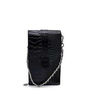 MOSZ Phonebag Schoudertas Croco Black