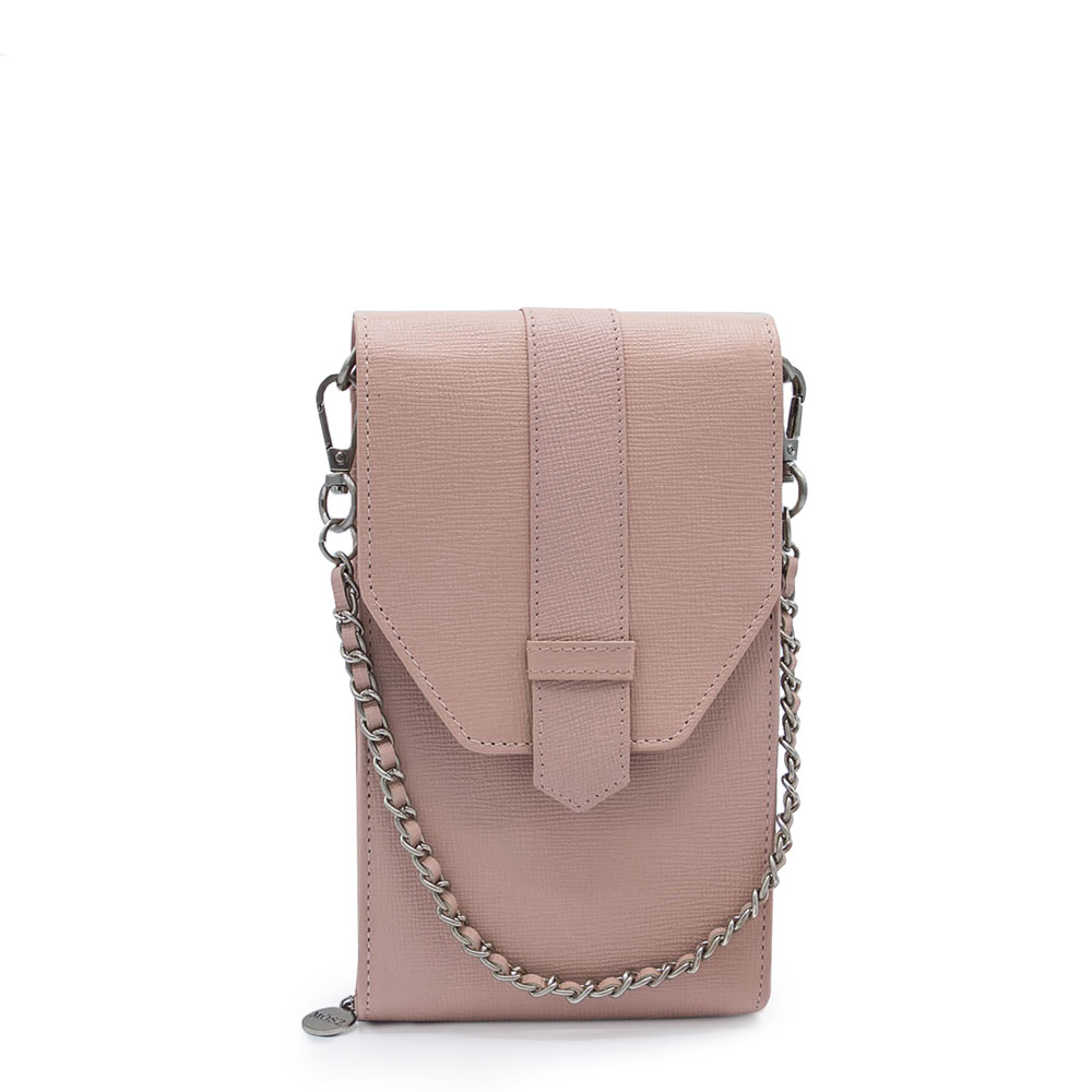 MOSZ Phonebag Schoudertas Saffiano Pink Light MOSZ Phonebag Schoudertas Saffiano Pink Light