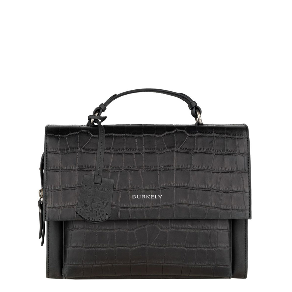 Burkely Croco Caia Citybag Schoudertas Black Burkely Croco Caia Citybag Schoudertas Black