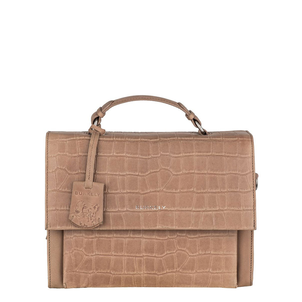 Burkely Croco Caia Citybag Schoudertas Taupe Burkely Croco Caia Citybag Schoudertas Taupe