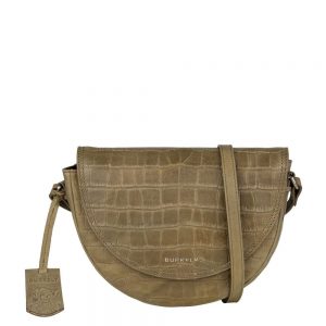 Burkely Croco Caia Crossover L Halfmoon Schoudertas Green