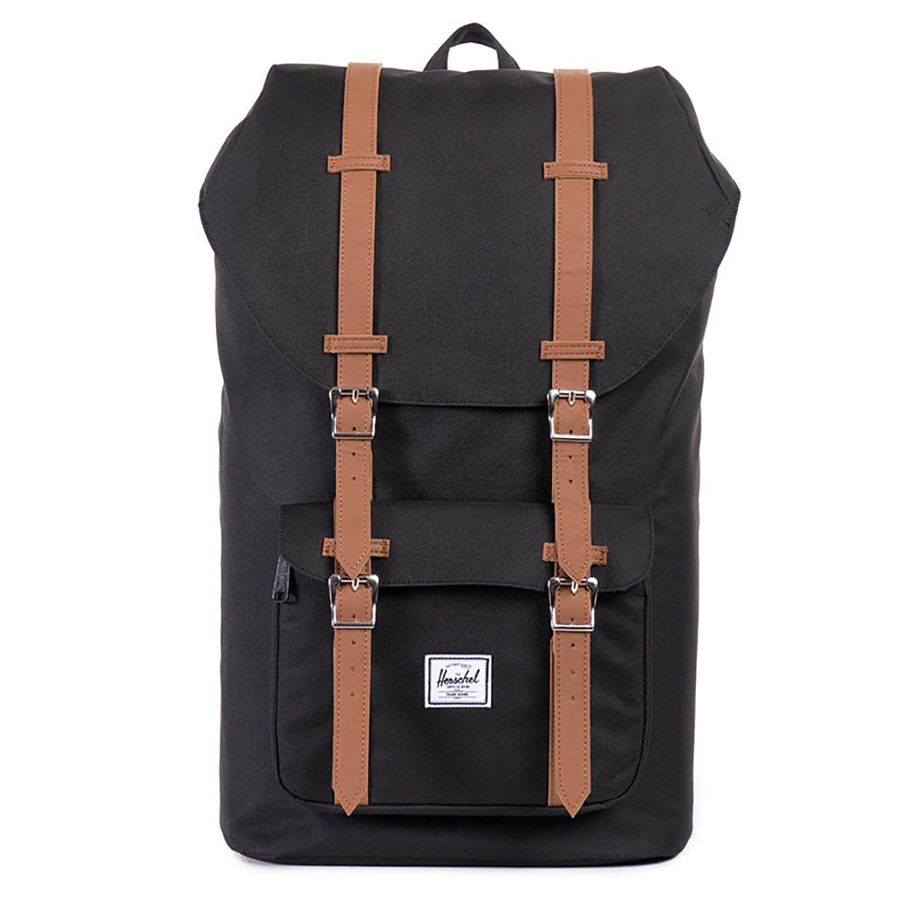 Herschel Little America Rugzak Black/Tan PU Herschel Little America Rugzak Black/Tan PU