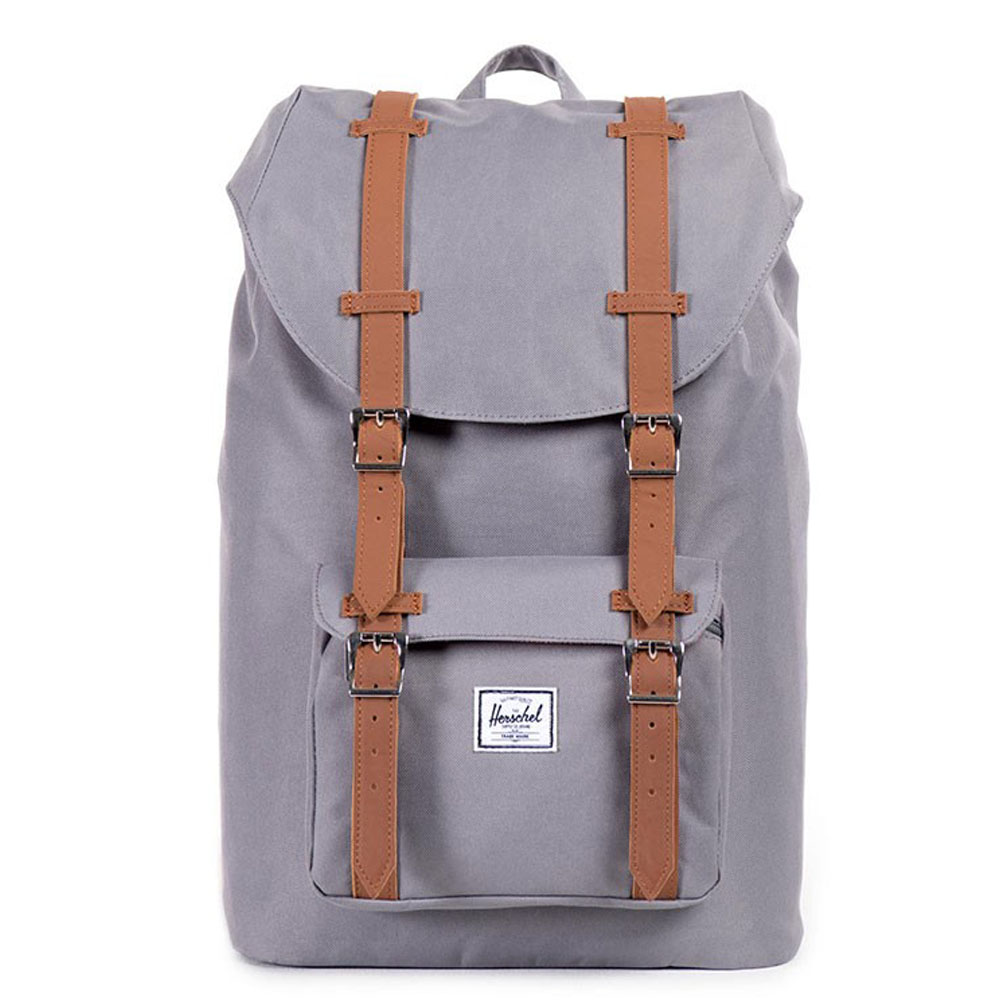 Herschel Little America Mid Volume Rugzak Grey/Tan PU Herschel Little America Mid Volume Rugzak Grey/Tan PU