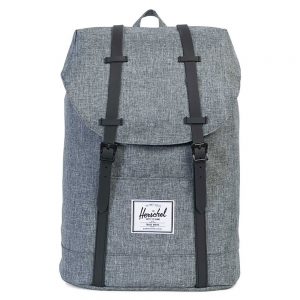 Herschel Retreat Rugzak Raven Crosshatch/Black Rubber