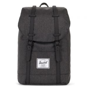 Herschel Retreat Rugzak Black Crosshatch/Black Rubber