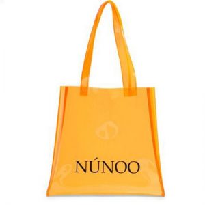Veganbags Nunoo Large Transparent Tote Orange