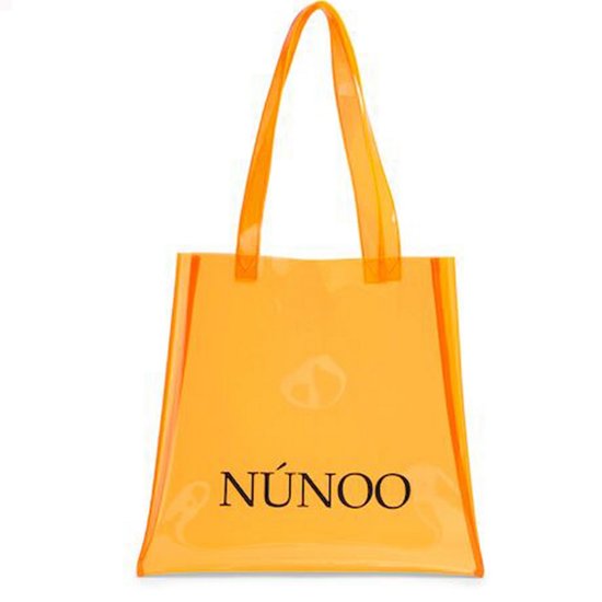 Veganbags Nunoo Large Transparent Tote Orange Veganbags Nunoo Large Transparent Tote Orange