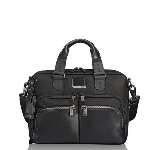 Tumi Alpha Bravo Albany Slim Computer Brief Black