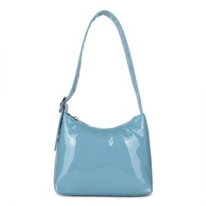 Veganbags Daniel Silfen Handbag Ulla Patent Neptune