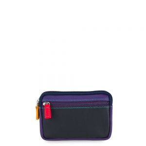 Mywalit Small Leather Double Zip Purse Portemonnee Black/ Pace