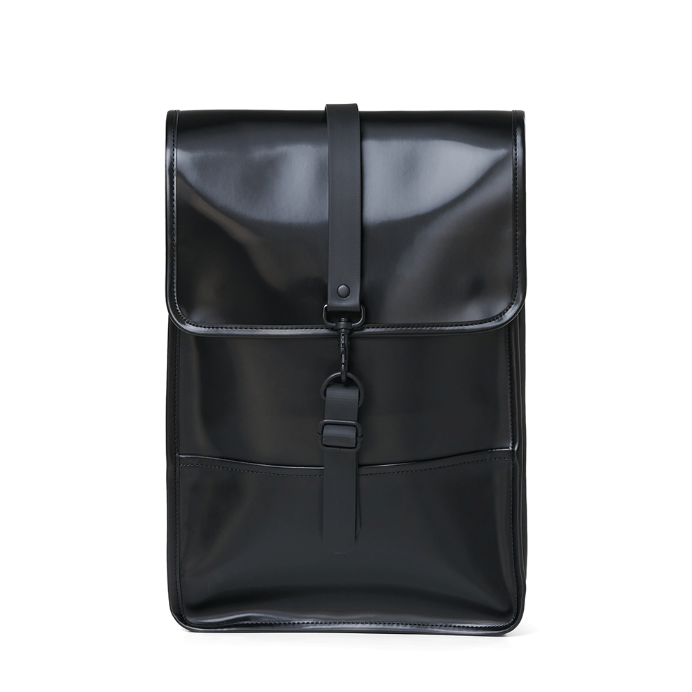 Rains Original Backpack Mini Shiny Black Rains Original Backpack Mini Shiny Black