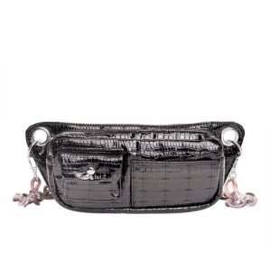 Veganbags Hvisk Brillay Croco Jet Black