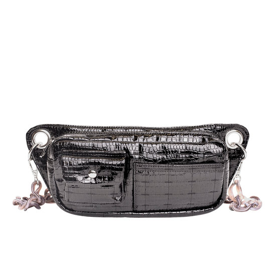 Veganbags Hvisk Brillay Croco Jet Black Veganbags Hvisk Brillay Croco Jet Black