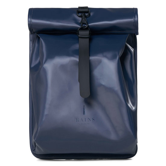 Veganbags Rains Roll Top Mini Backpack Shiny Blue Veganbags Rains Roll Top Mini Backpack Shiny Blue