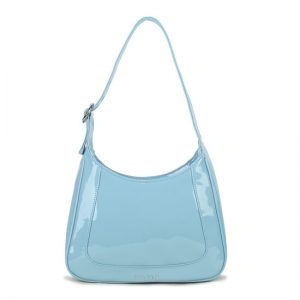 Veganbags Daniel Silfen Shoulder Bag Siri Patent Neptune