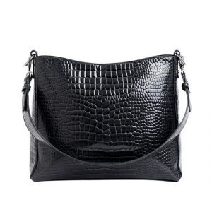 Veganbags Hvisk Amble Croco Black