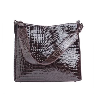 Veganbags Hvisk Amble Croco Dark Burgundy