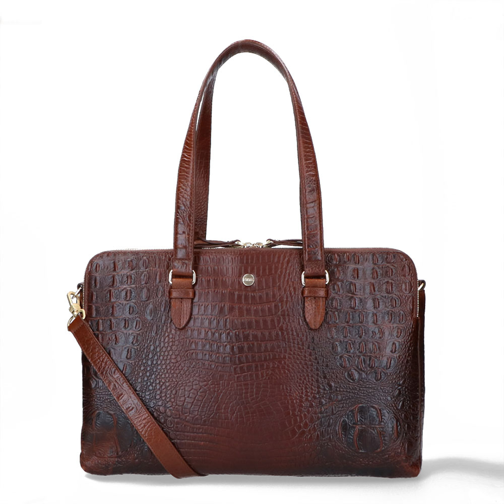 FMME Charlotte Laptoptas 15.6" Croco Brown FMME Charlotte Laptoptas 15.6" Croco Brown