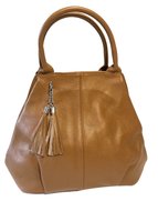 Cognac leren tas Lily