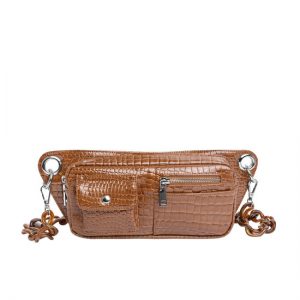 Veganbags Hvisk Brillay Croco Tawny Brown
