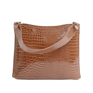 Veganbags Hvisk Amble Croco Tawny Brown