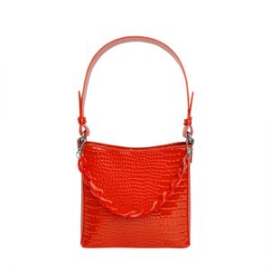 Veganbags Hvisk Amble Croco Small Orange/Red