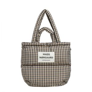 Veganbags Mads Norgaard Check Club Pillow Black/Beige