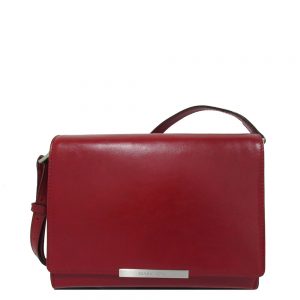 Claudio Ferrici Classico Fold-Over Schoudertas Red