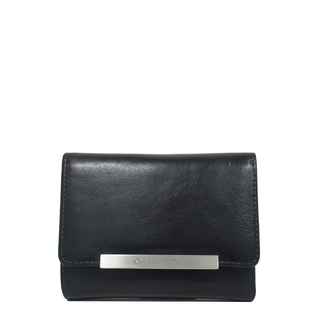 Claudio Ferrici Tri-Fold Portemonnee Navy Claudio Ferrici Tri-Fold Portemonnee Navy