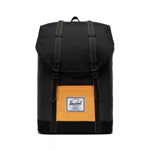 Herschel Retreat Rugzak Black Crosshatch/Black/Blazing Orange