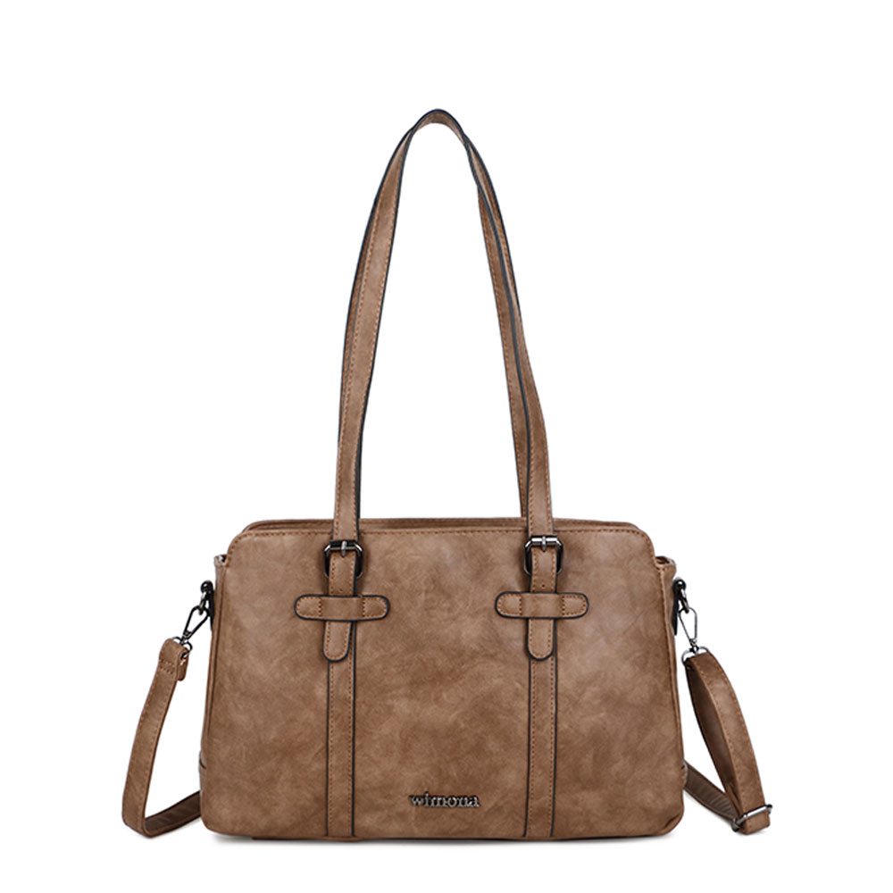 Wimona Angelina Schoudertas Taupe Wimona Angelina Schoudertas Taupe