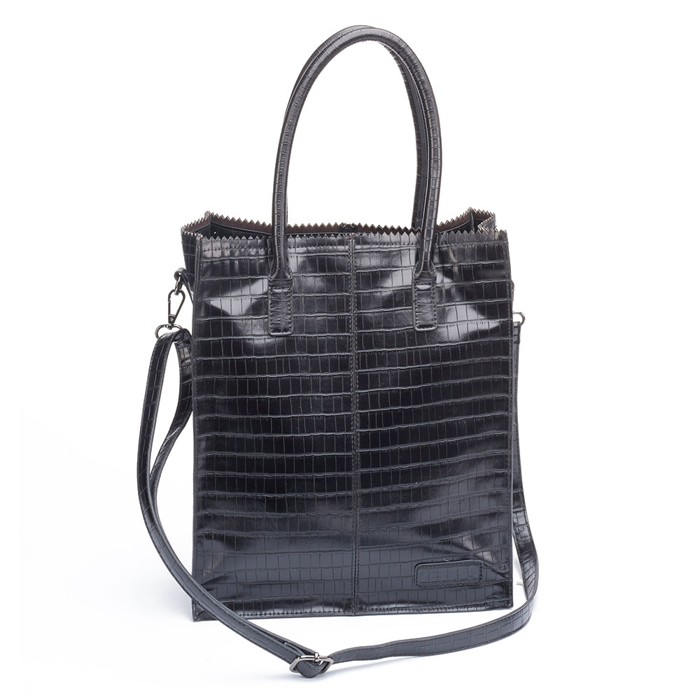 Zebra Trends Natural Bag Kartel Rosa Croco Black Zebra Trends Natural Bag Kartel Rosa Croco Black