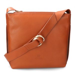 Fred de la Bretoniere Shoulderbag soft grain leather cognac