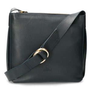Fred de la Bretoniere Shoulderbag soft grain leather dark blue