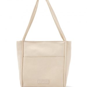 Shabbies Schoudertas geschuurd leer beige