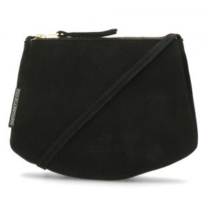 Fred de la Bretoniere Kleine crossbodytas suède zwart