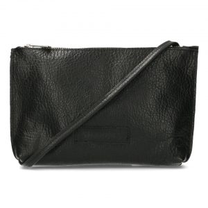 Shabbies Schoudertas leer zwart