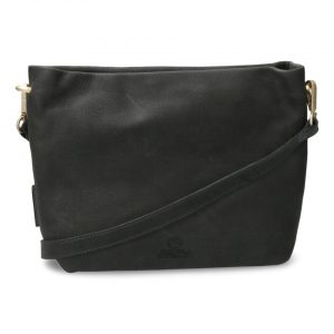 Fred de la Bretoniere Zwarte crossbody tas structuurleer