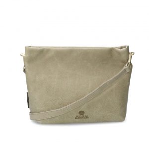 Fred de la Bretoniere Crossbody tas structuurleer olijf