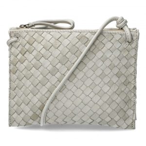 Fred de la Bretoniere Crossbodytas mat structuurleer lichtgrijs