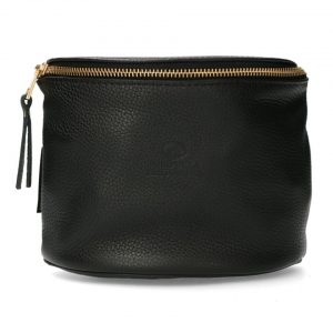 Fred de la Bretoniere Marianneke crossbodytas glad leer zwart