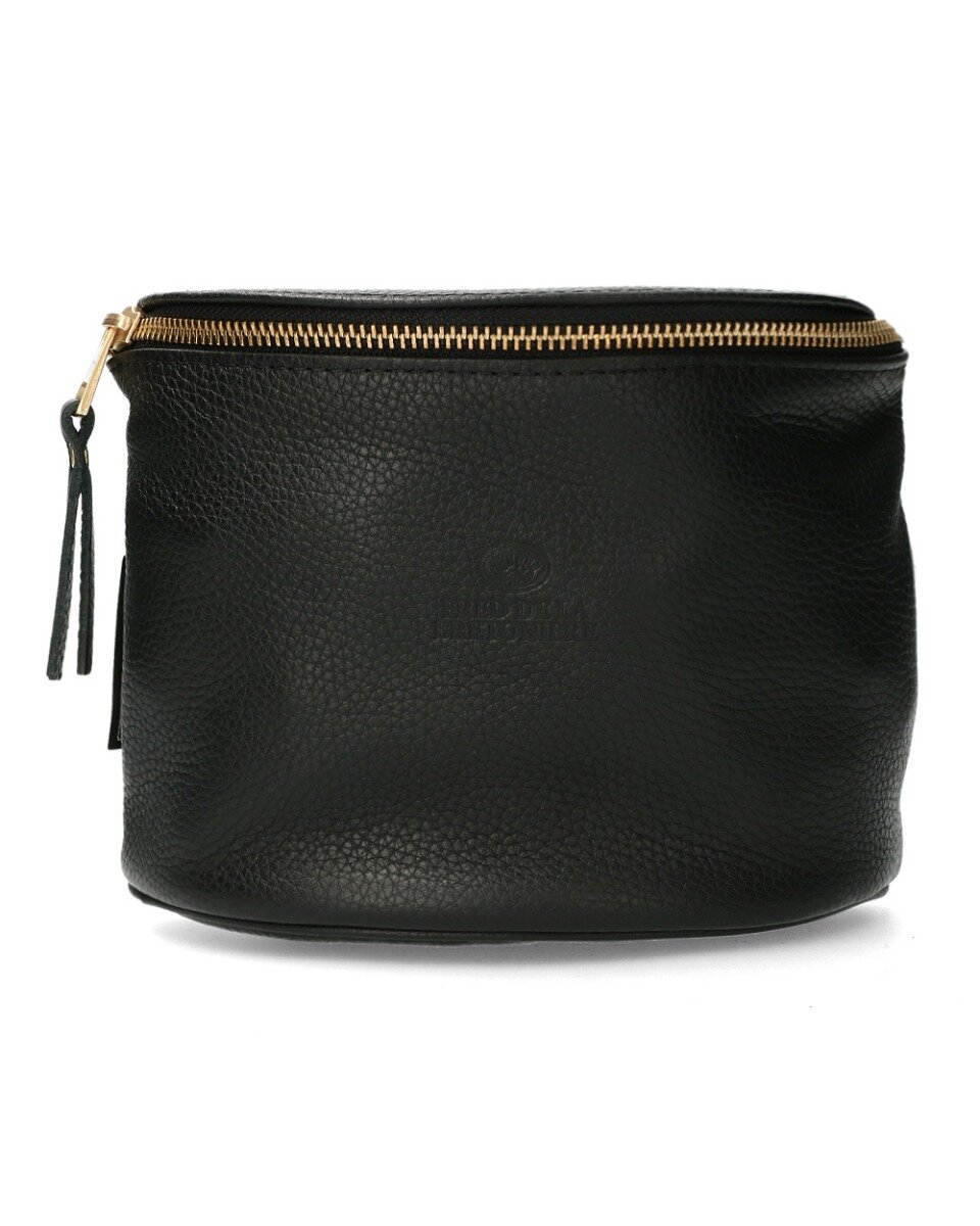 Fred de la Bretoniere Marianneke crossbodytas glad leer zwart Fred de la Bretoniere Marianneke crossbodytas glad leer zwart