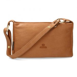 Fred de la Bretoniere Crossbodytas structuurleer zand
