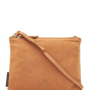 Fred de la Bretoniere Crossbody natuurlijk gelooid leer cognac