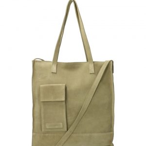 Shabbies Grote shopper suède groen