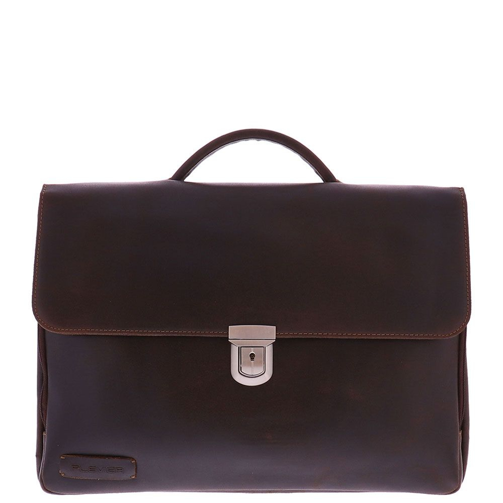 Plevier Vintage Oxford Laptoptas 3-vaks 15.6" Brown Plevier Vintage Oxford Laptoptas 3-vaks 15.6" Brown