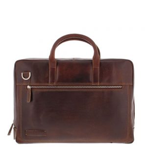 Plevier Vintage London Laptoptas 2-Vaks 15.6" Dark Brown