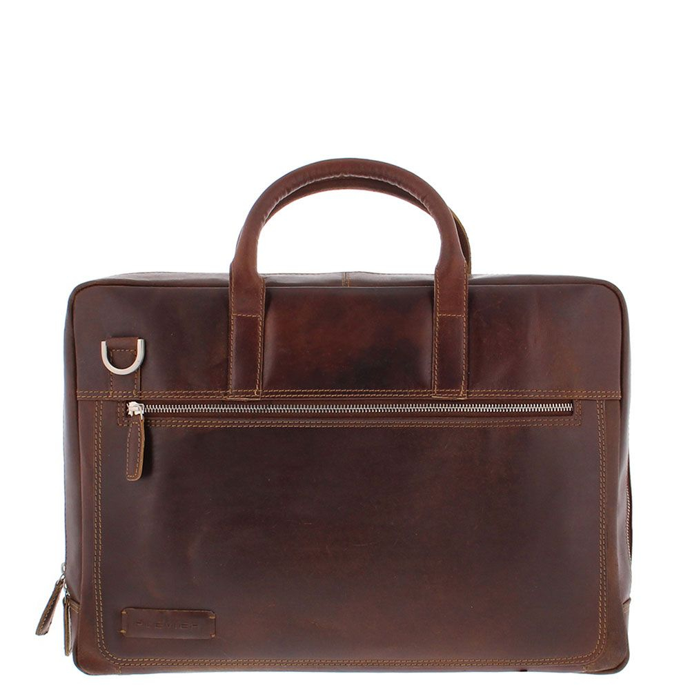 Plevier Vintage London Laptoptas 2-Vaks 15.6" Dark Brown Plevier Vintage London Laptoptas 2-Vaks 15.6" Dark Brown