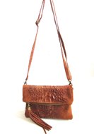 Cognac croco tasje Patrizia